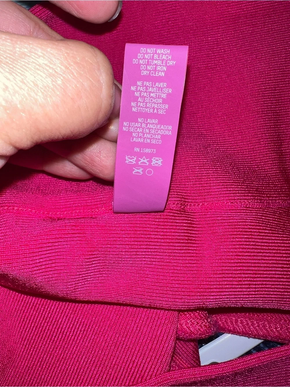 Skims knit swim high waist Pink bikini bottom Size Large